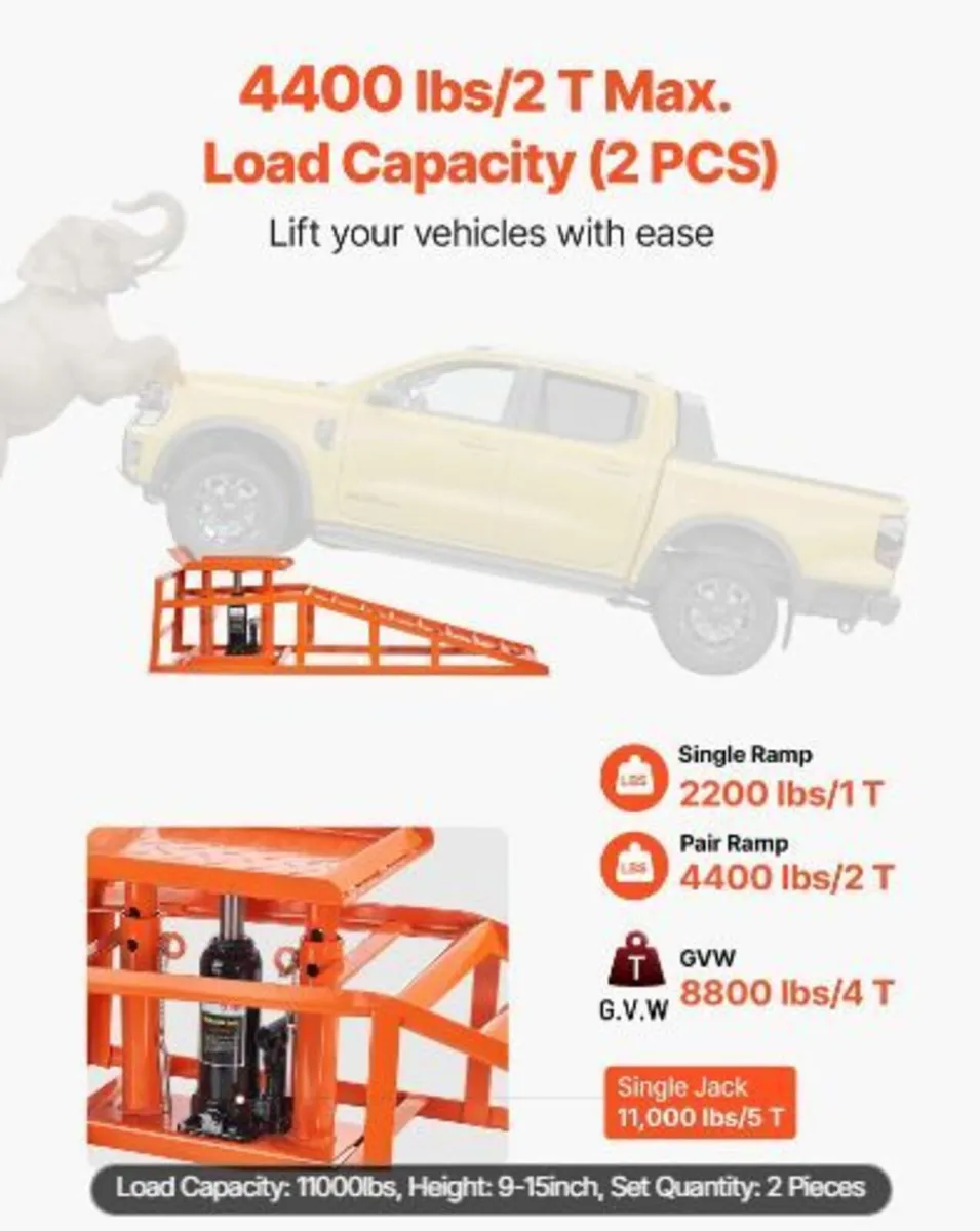 Hydraulic Car Ramps, 2 PCS - Image 4