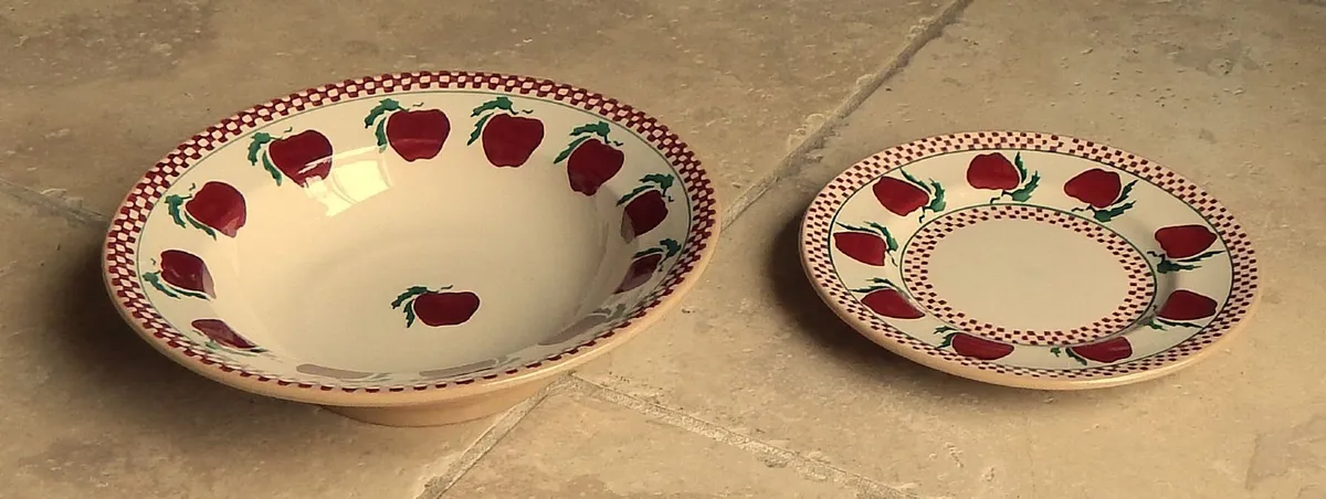 Nicholas Mosse Pottery Pasta Bowl & Side Plate - Image 1