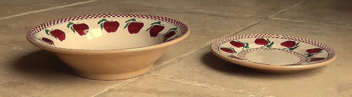 Nicholas Mosse Pottery Pasta Bowl & Side Plate - Image 2