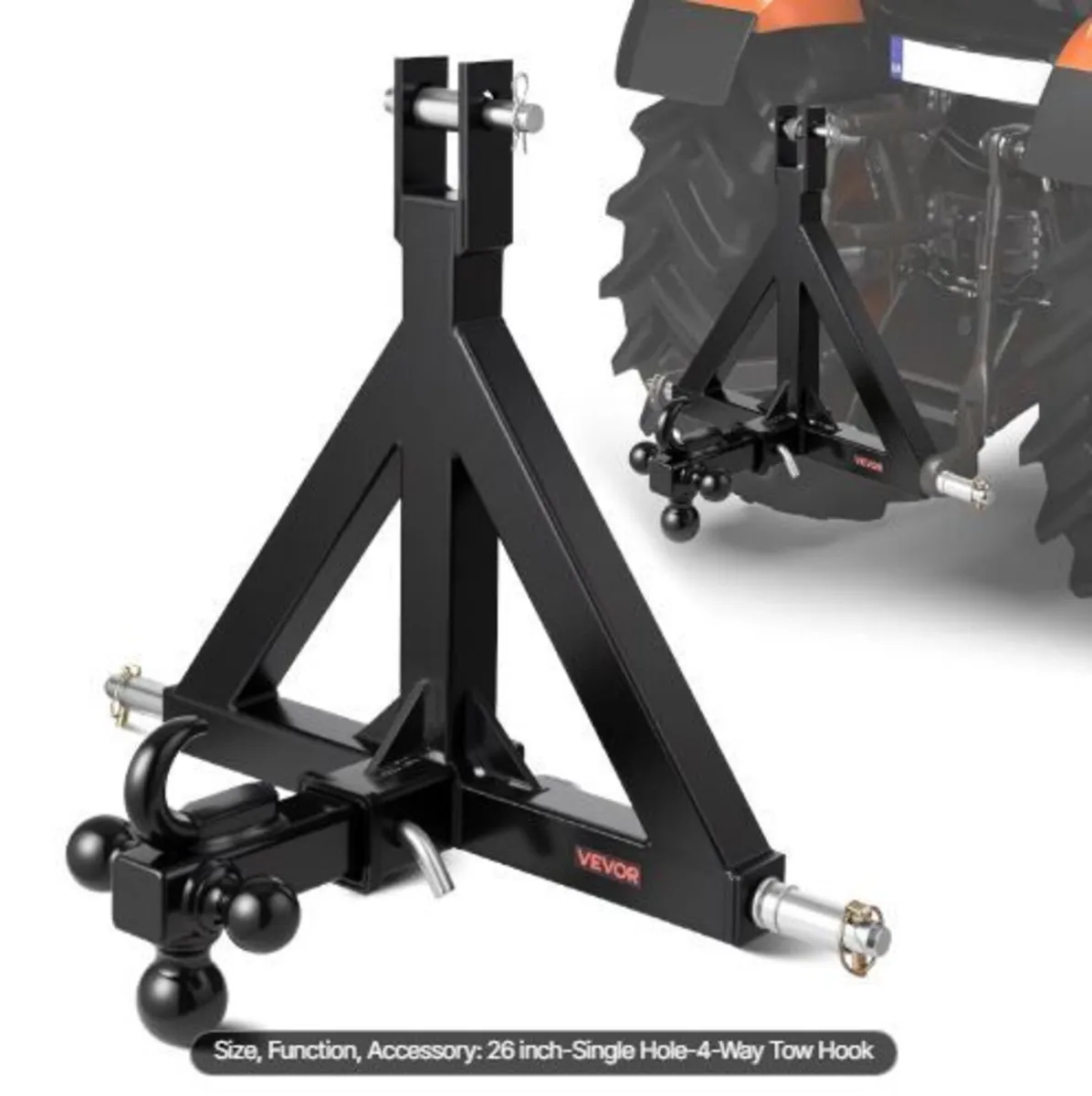 3 Point Trailer Hitch 2 in Receiver - Image 3