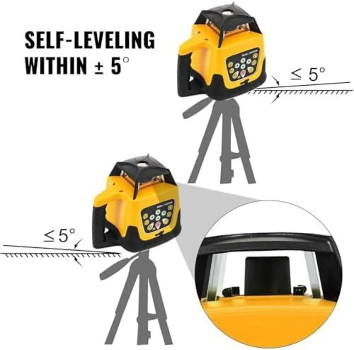 Rotary Laser Level – Without Tripod & Staff - Image 3