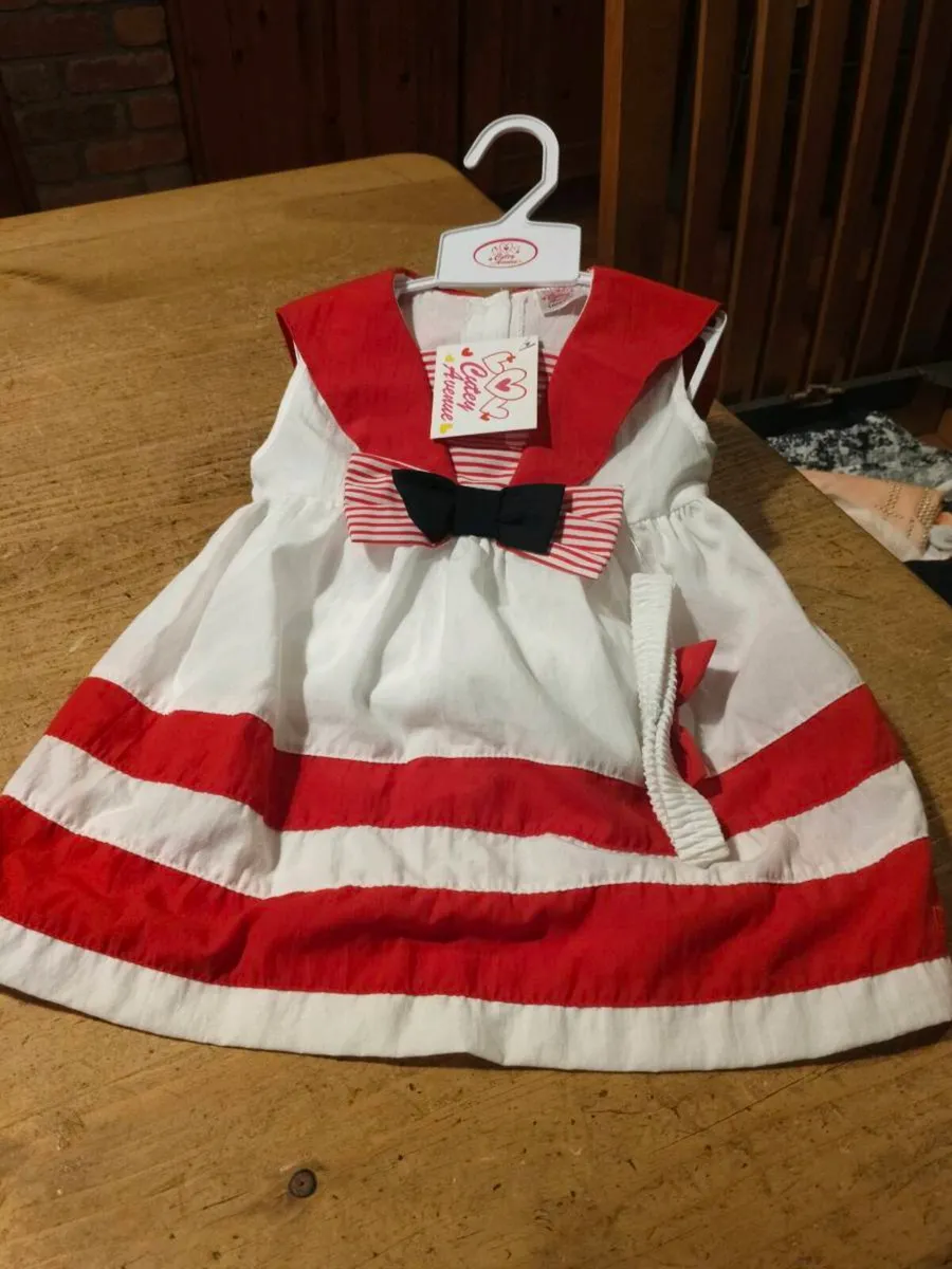 This is a Cutey Avenue brand 18-24 month red and w - Image 1
