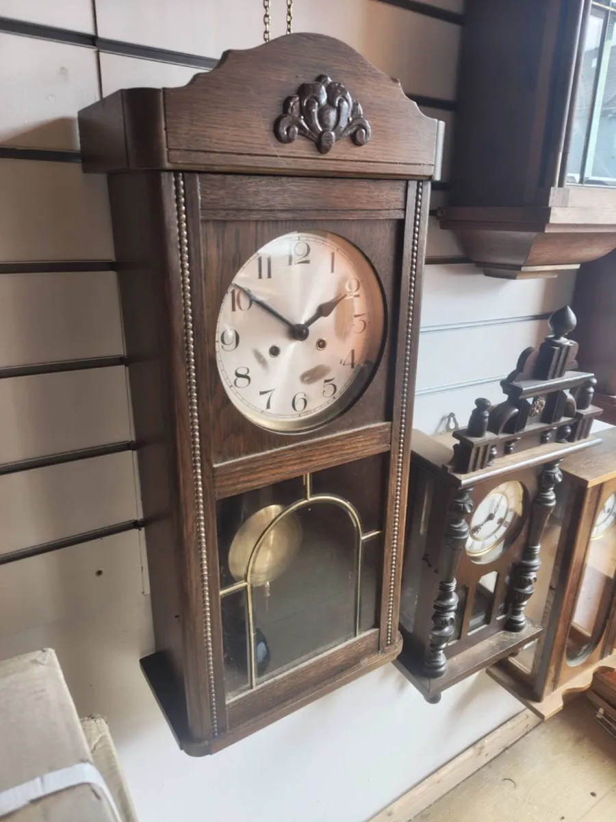 1920s Pendulum Wall Clock - Image 2