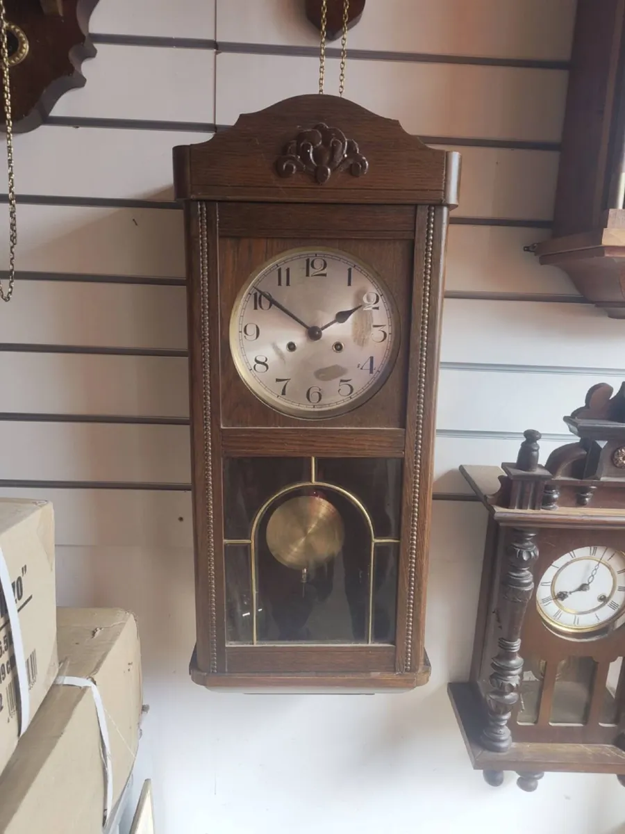 1920s Pendulum Wall Clock - Image 4