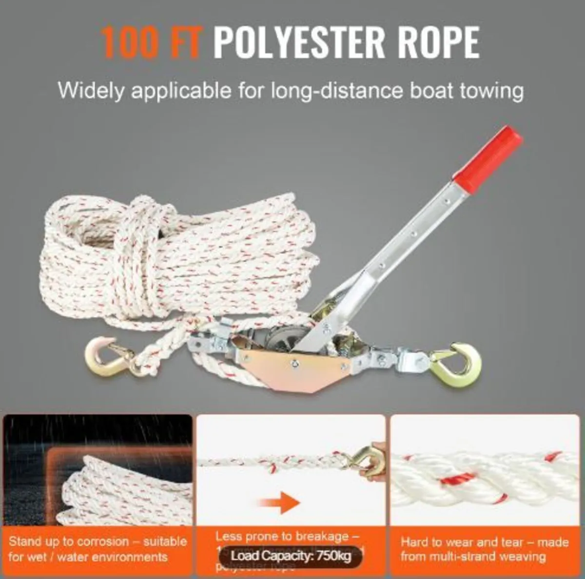 Rope Puller, 3/4 Ton (750 kg) Pulling Capacity - Image 1