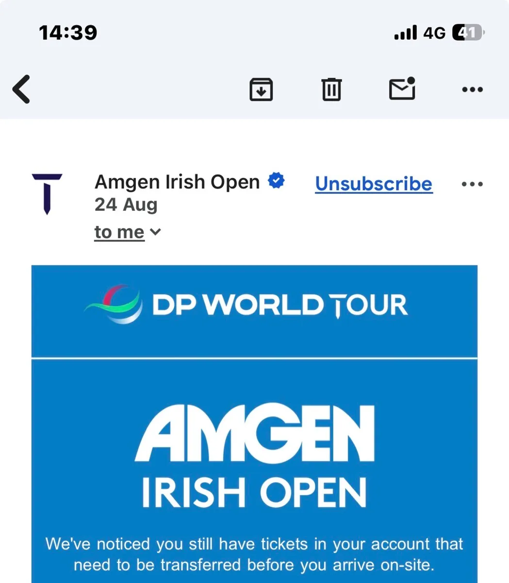 3 x Irish Open Saturday Tickets – Doonbeg – €165