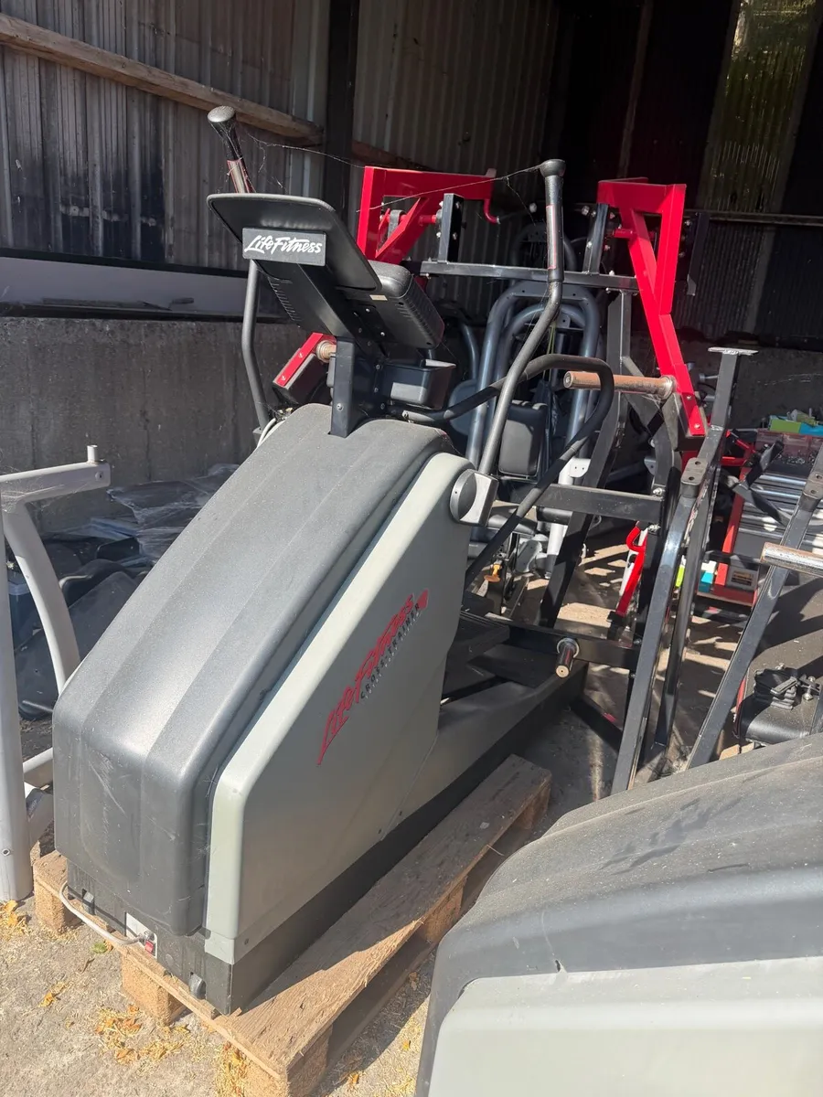 2 x Life fitness commercial powered cross trainers - Image 1