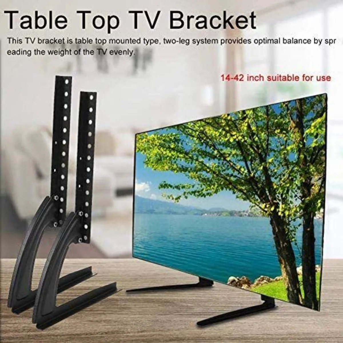 Desktop TV Pedestal Stand Universal Mount - Image 4