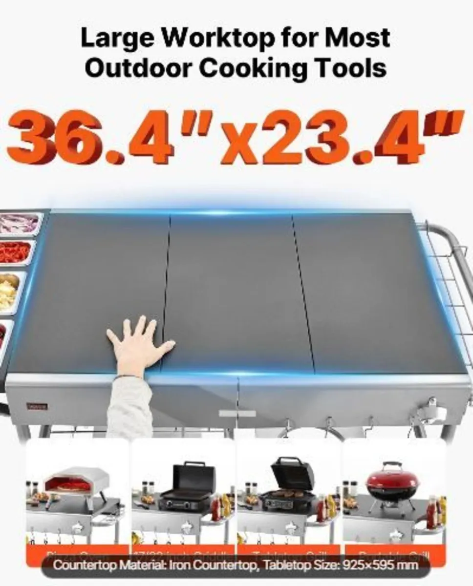 Outdoor Grill Cart, Grilling Table - Image 2