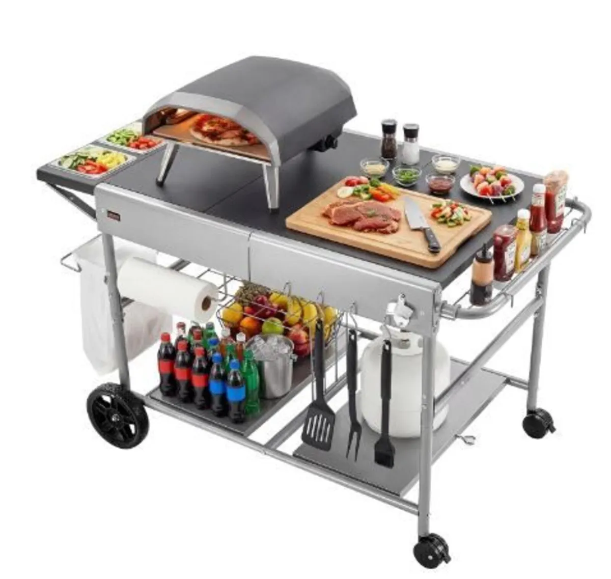 Outdoor Grill Cart, Grilling Table - Image 4