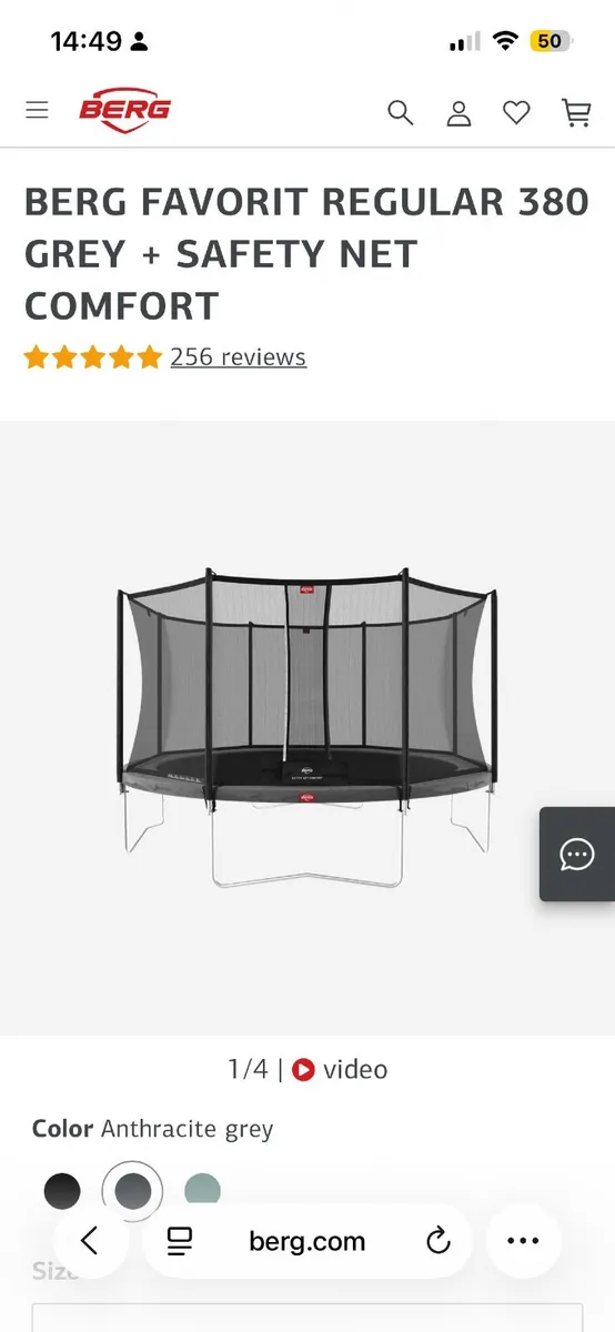 Berg 12.5ft, Brand New- Never Used -€769 receipt - Image 2
