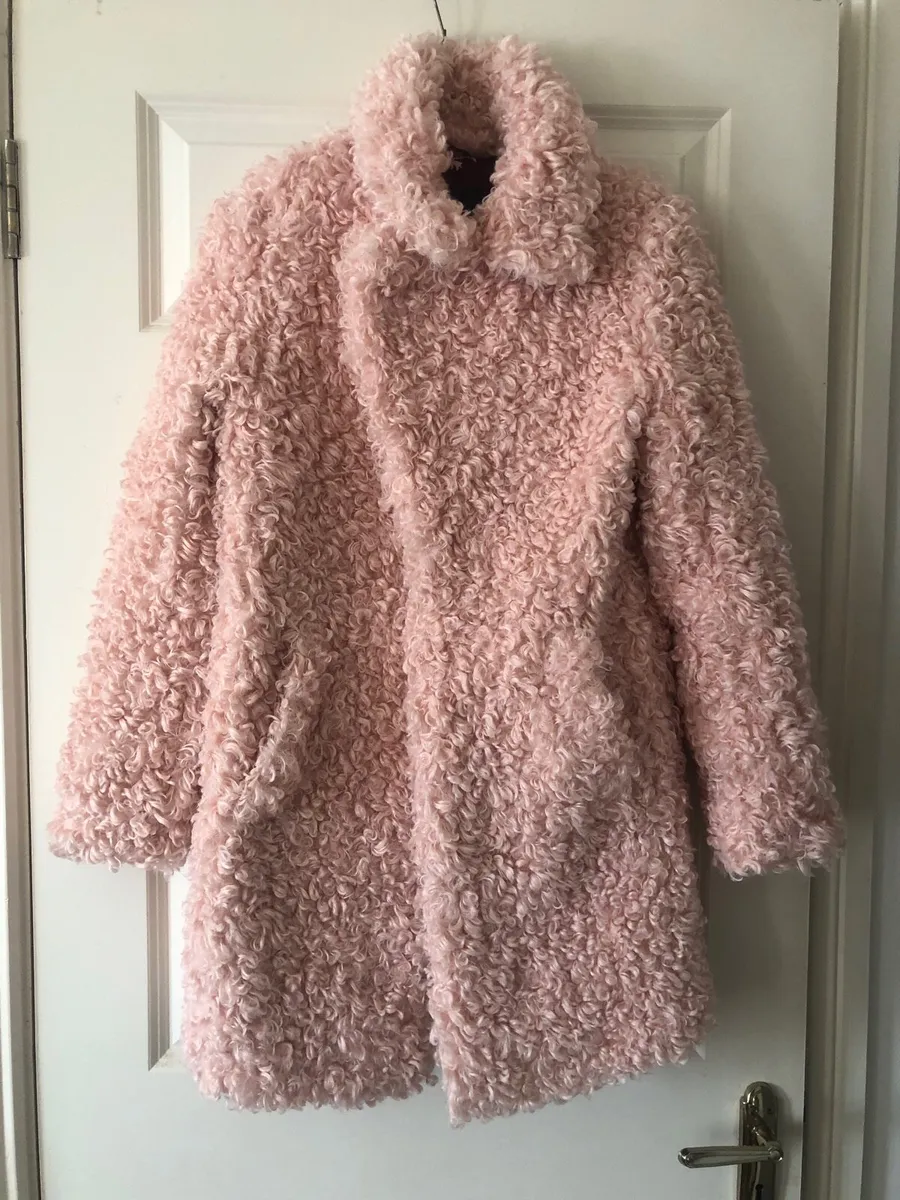 Pink faux fur coat - Image 2