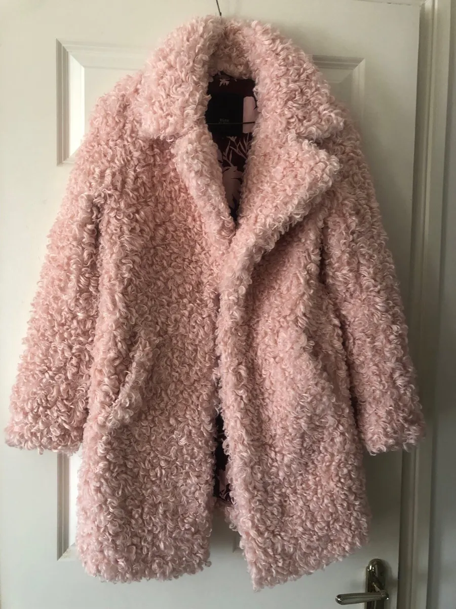 Pink faux fur coat - Image 3