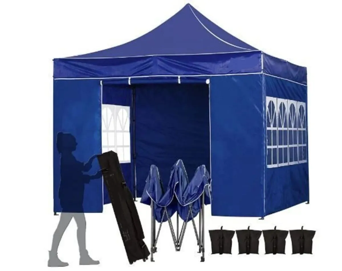 3x3m Folding Gazebo with Steel Frame - Image 1