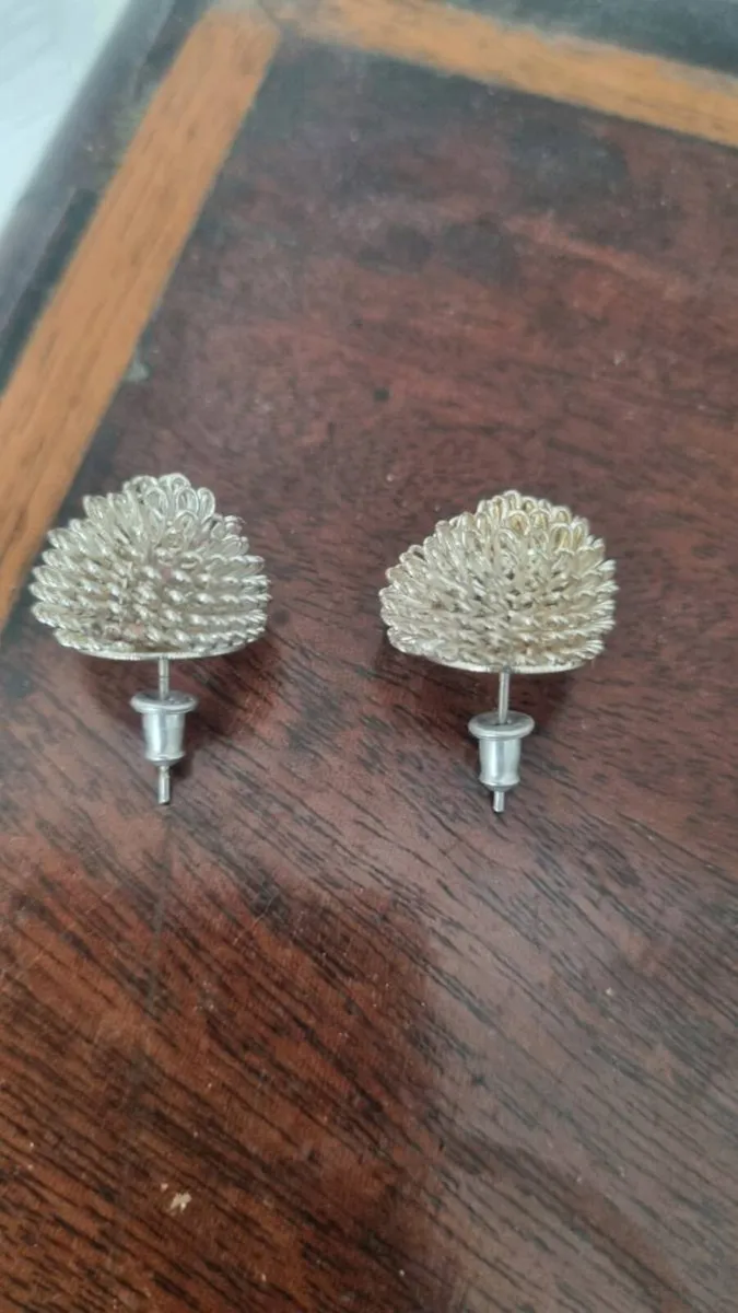 Large Floral Burst Earrings - Image 3