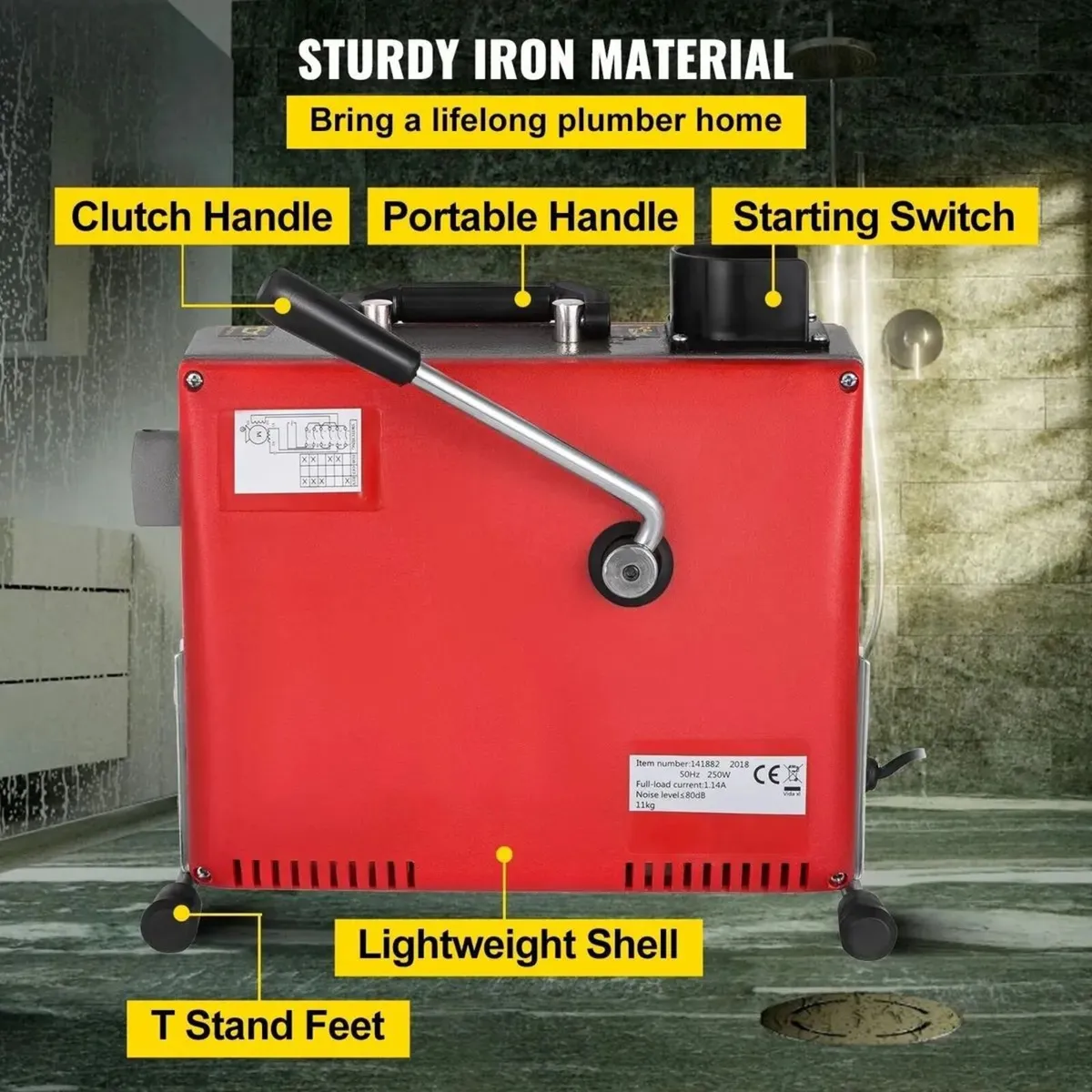 390W Electric Drain Cleaning Machine - Image 2