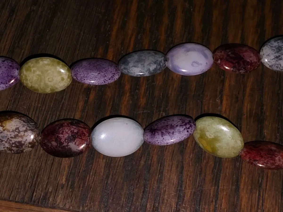 POLISHED REAL BEACHSTONES, 24"Long Rare Necklace ! - Image 4