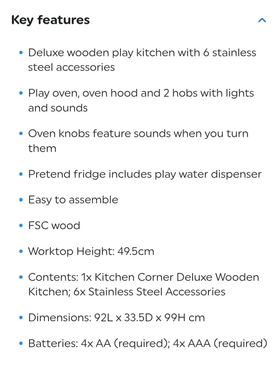 Wooden play kitchen - Image 1