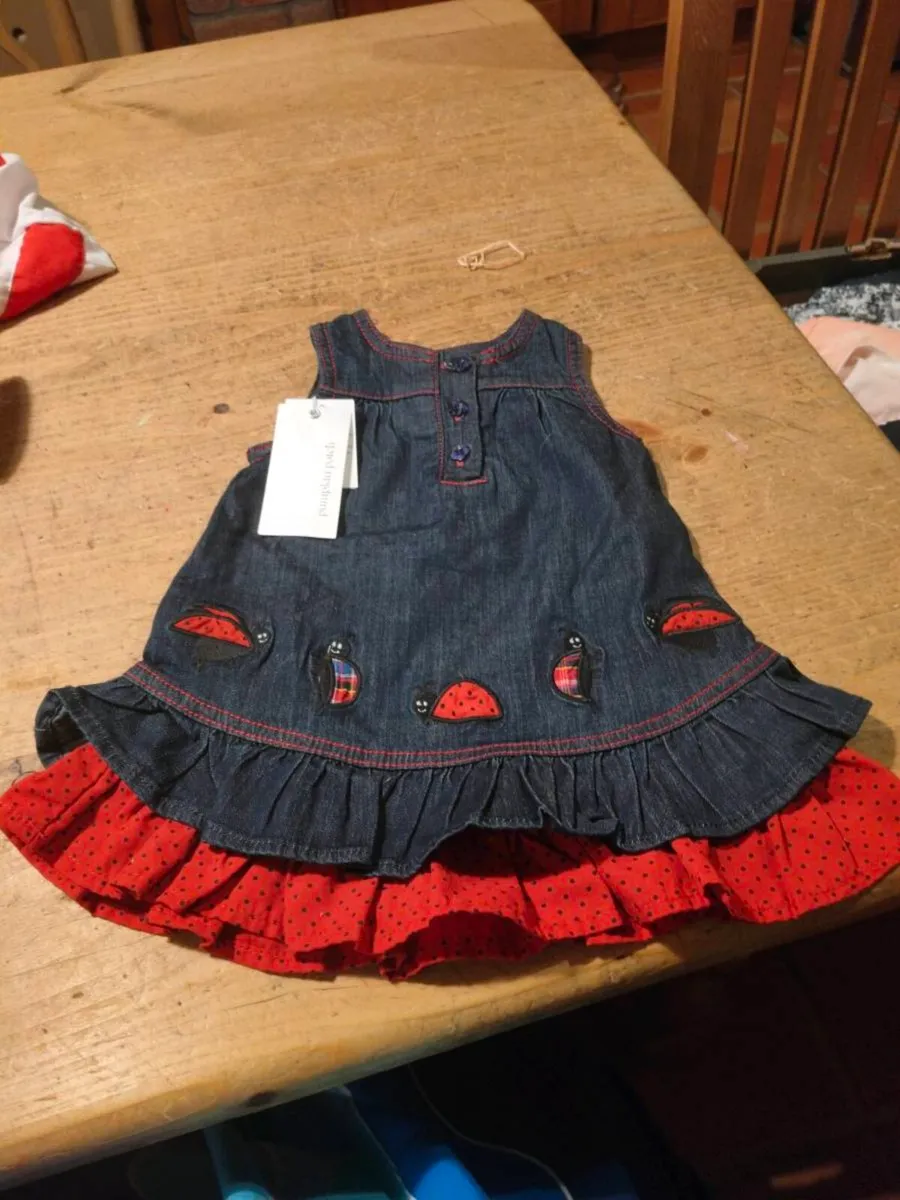 Pumpkin Patch baby/toddler denim pinafore dress fe - Image 1