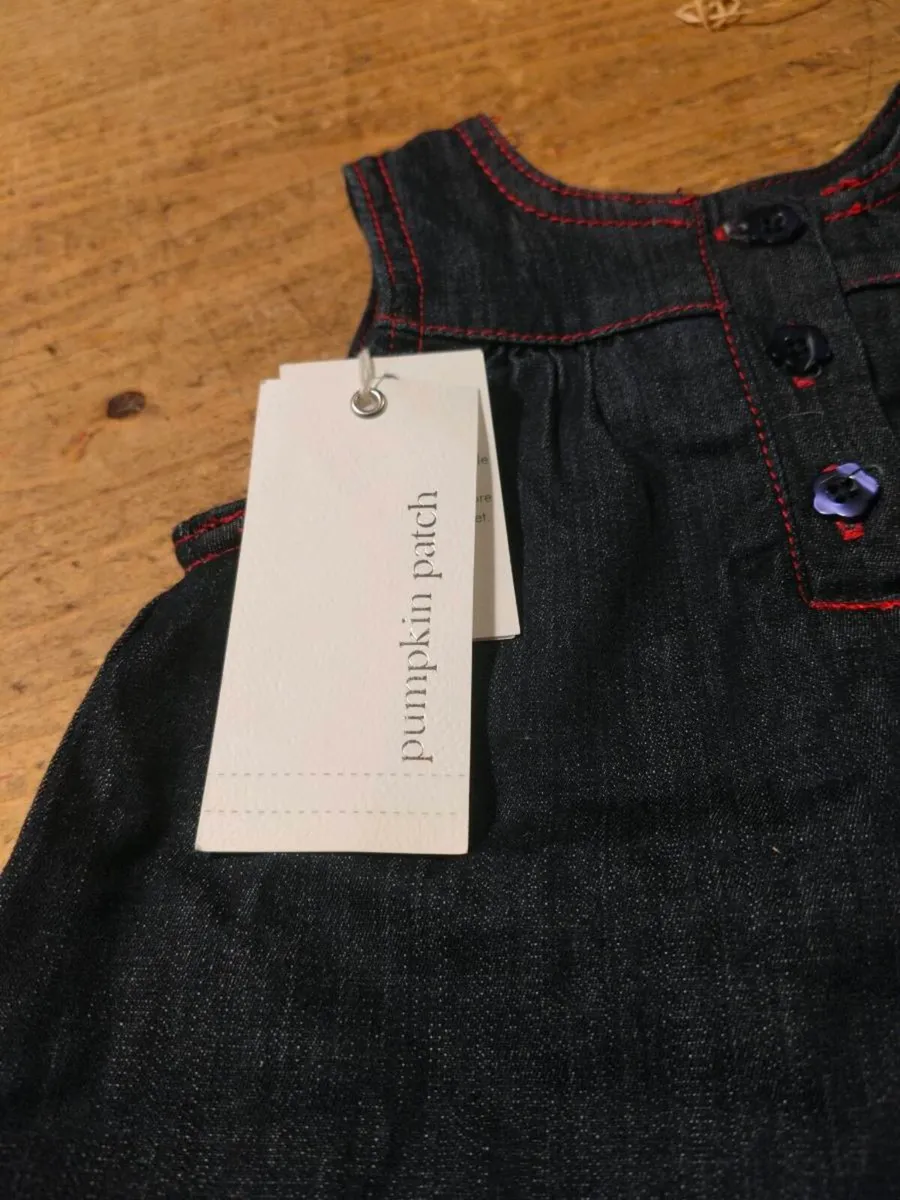 Pumpkin Patch baby/toddler denim pinafore dress fe - Image 2