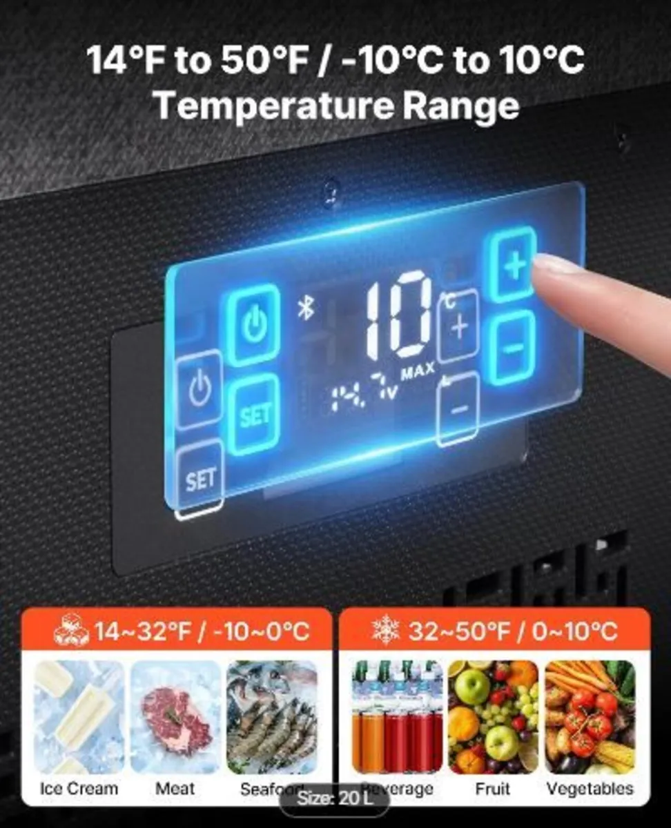 12 Volt Refrigerator, 21.1 QT/ 20L Car Fridge - Image 4