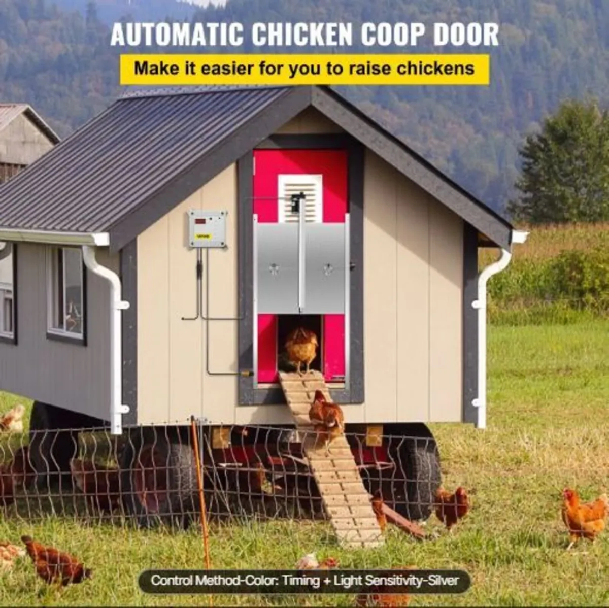 Automatic Chicken Coop Door, Timer and Light - Image 2
