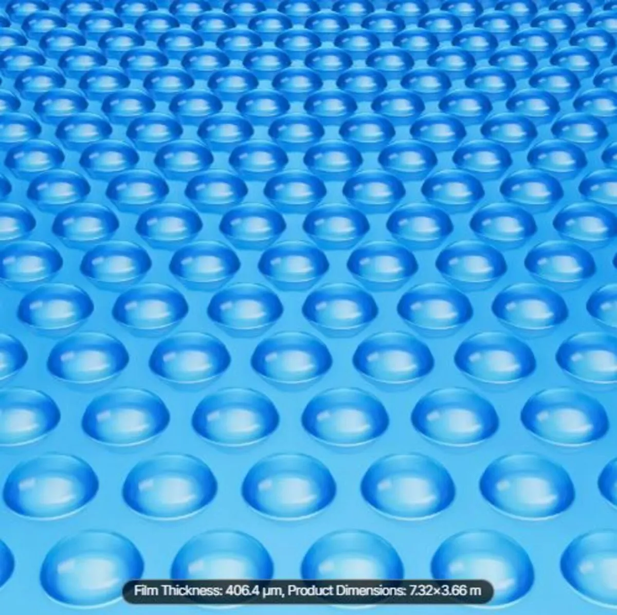 Solar Pool Cover, 24 x 12 ft Rectangle Solar Blan - Image 1