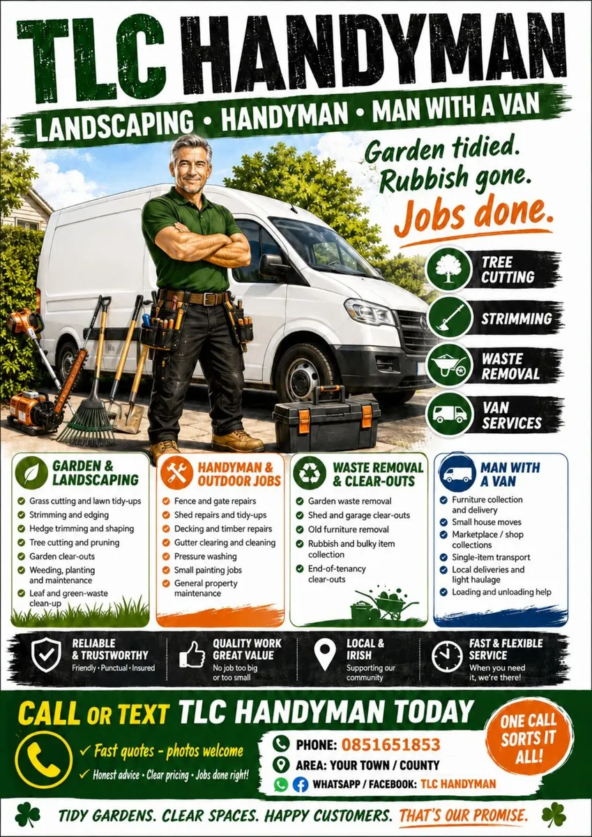 Handy man- tree cutter -man with a van