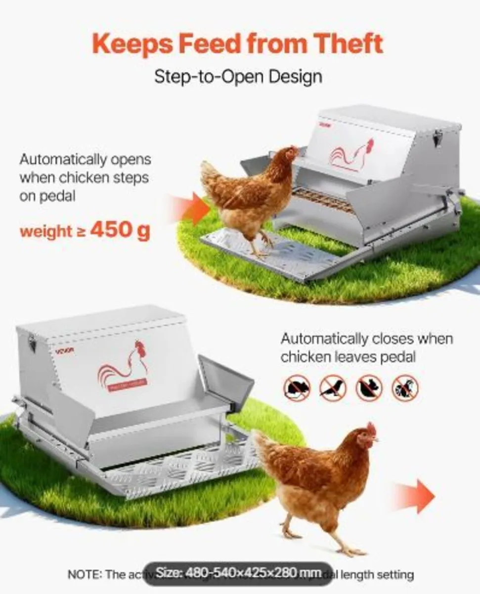Automatic Chicken Feeder, 11.34 kg Capacity, - Image 2
