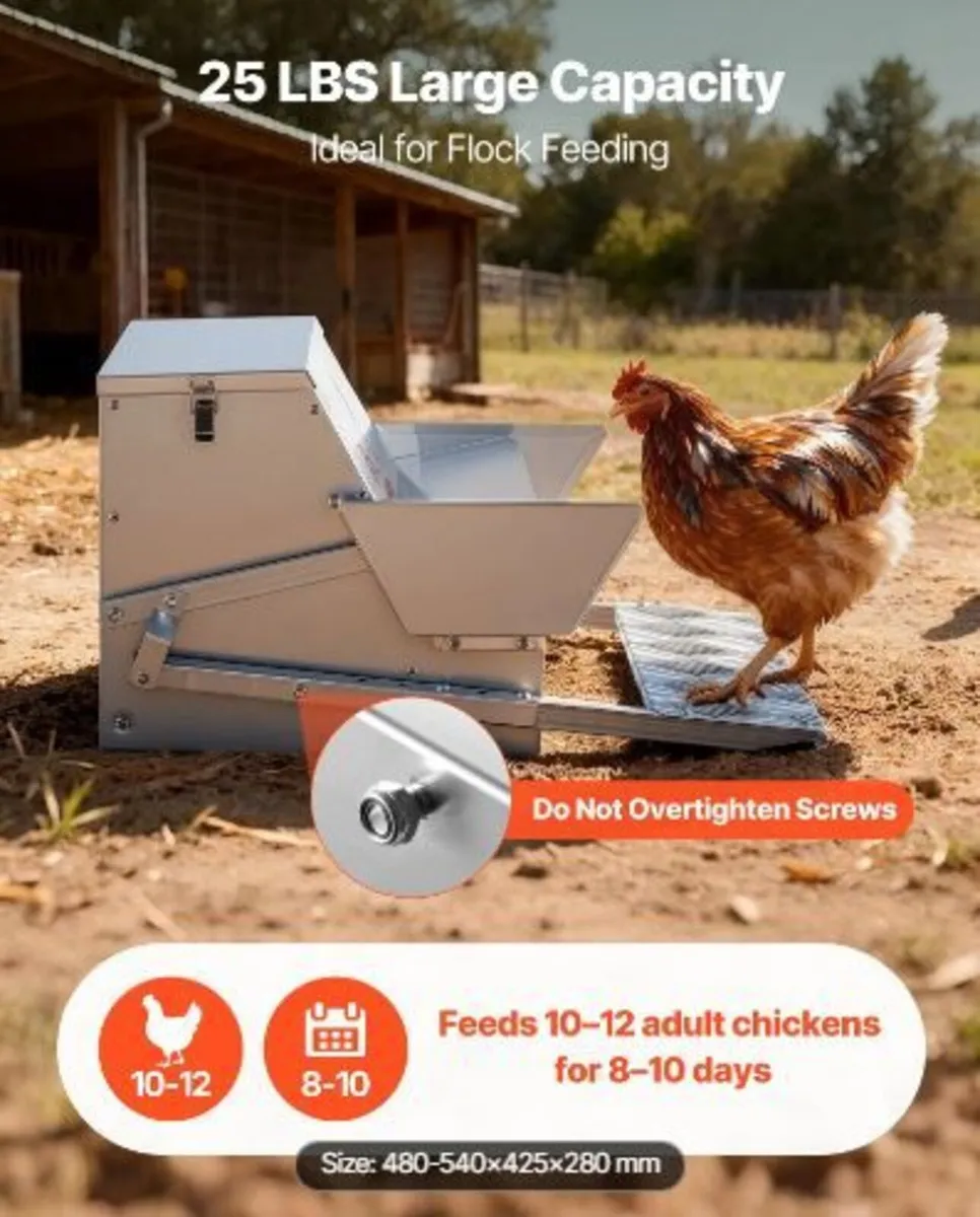 Automatic Chicken Feeder, 11.34 kg Capacity, - Image 4