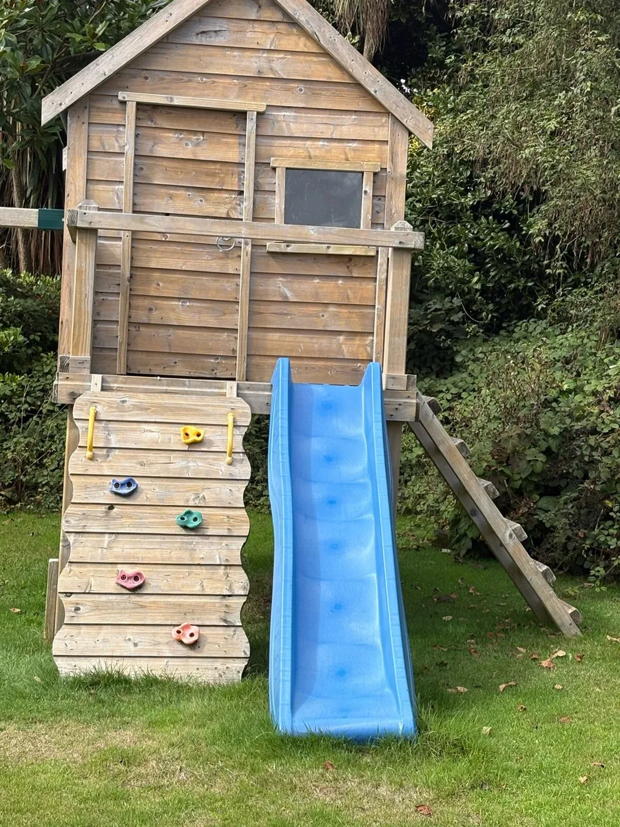 Large Wooden Garden Playhouse / Climbing Frame - Image 2