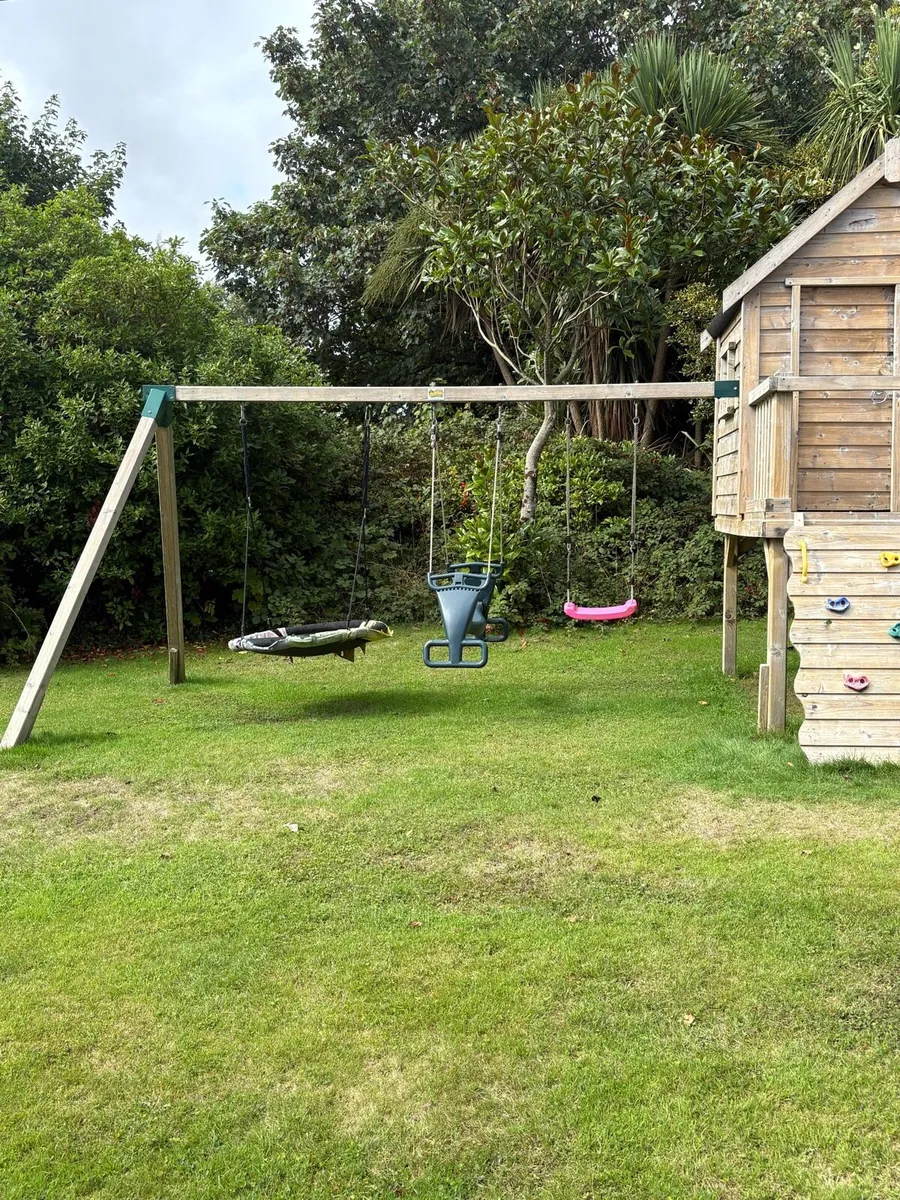 Large Wooden Garden Playhouse / Climbing Frame - Image 3