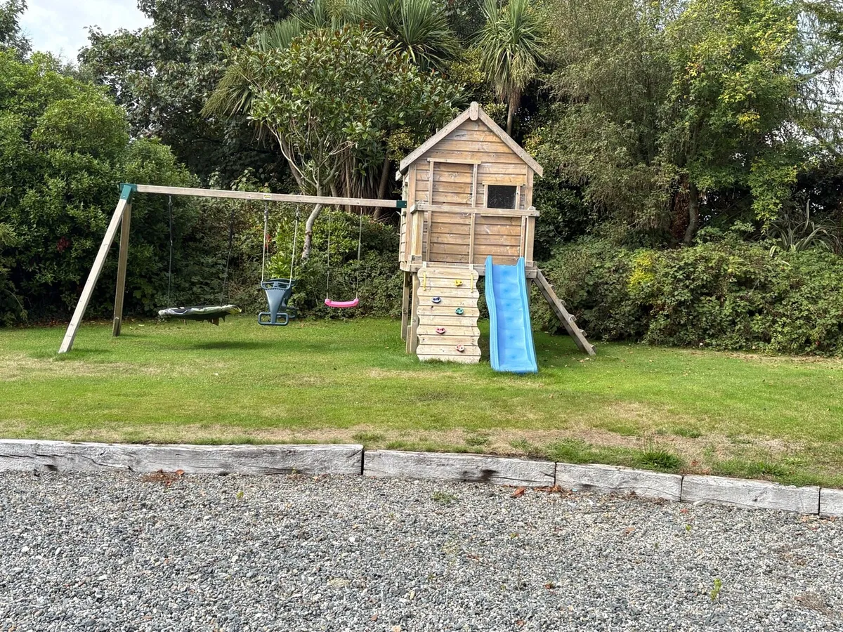 Large Wooden Garden Playhouse / Climbing Frame - Image 1