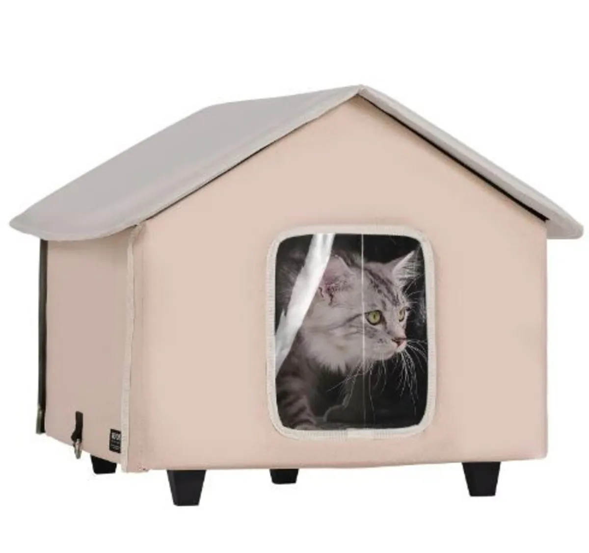 Elevated Heated Cat House, Outdoor Kitty - Image 1