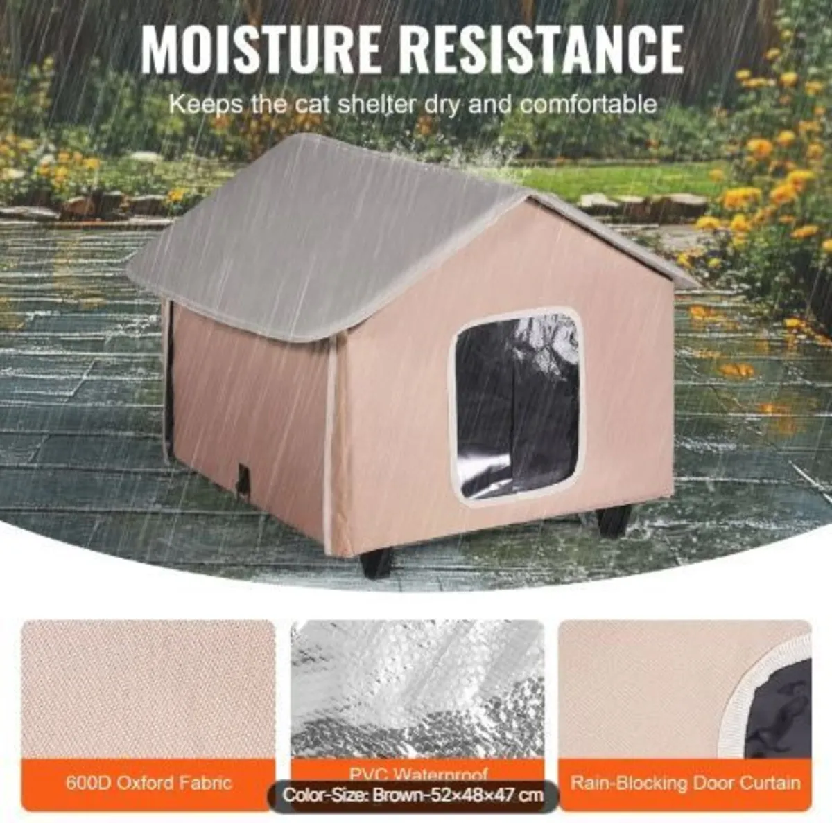 Elevated Heated Cat House, Outdoor Kitty - Image 4
