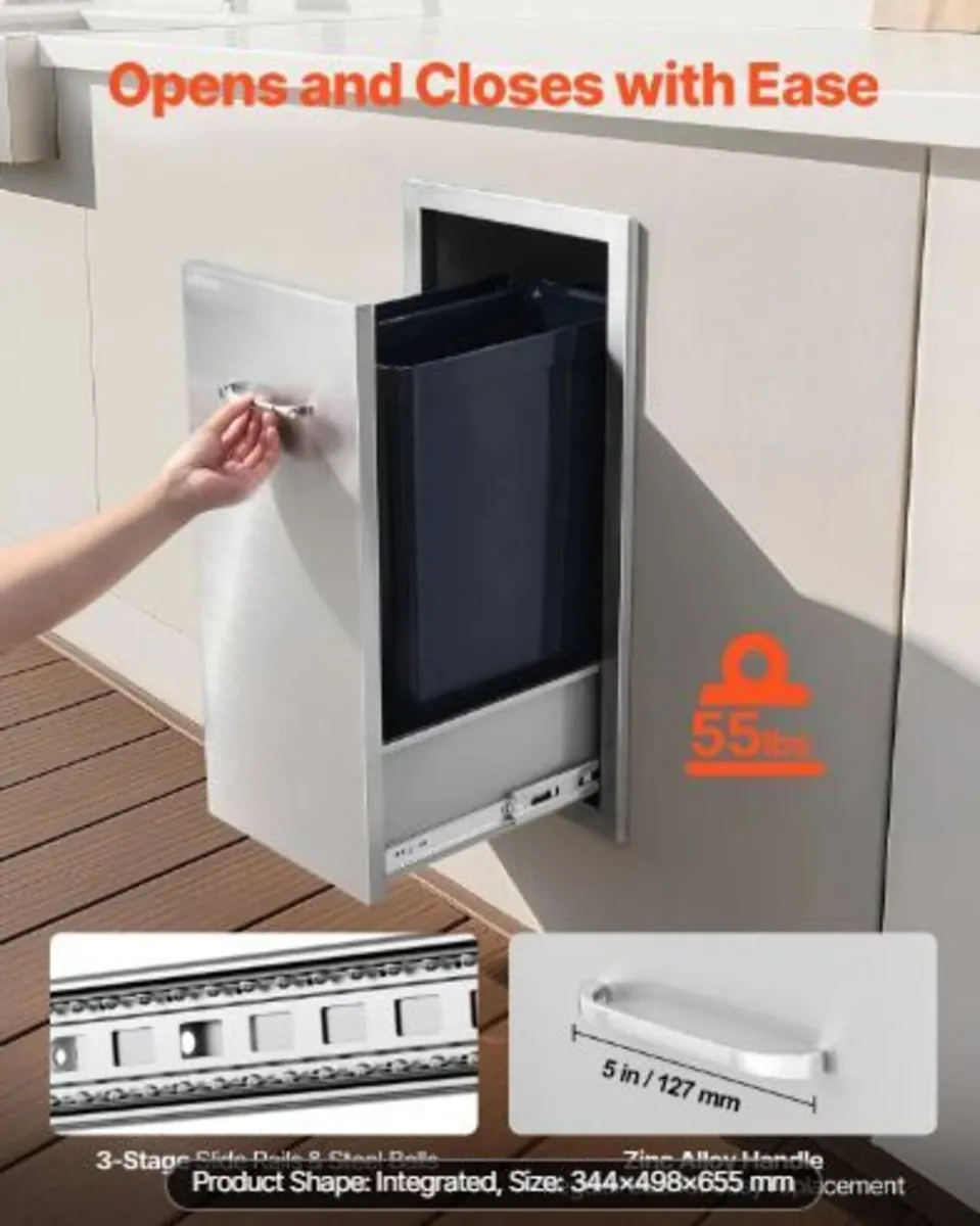 Outdoor Kitchen Trash Drawer - Image 3