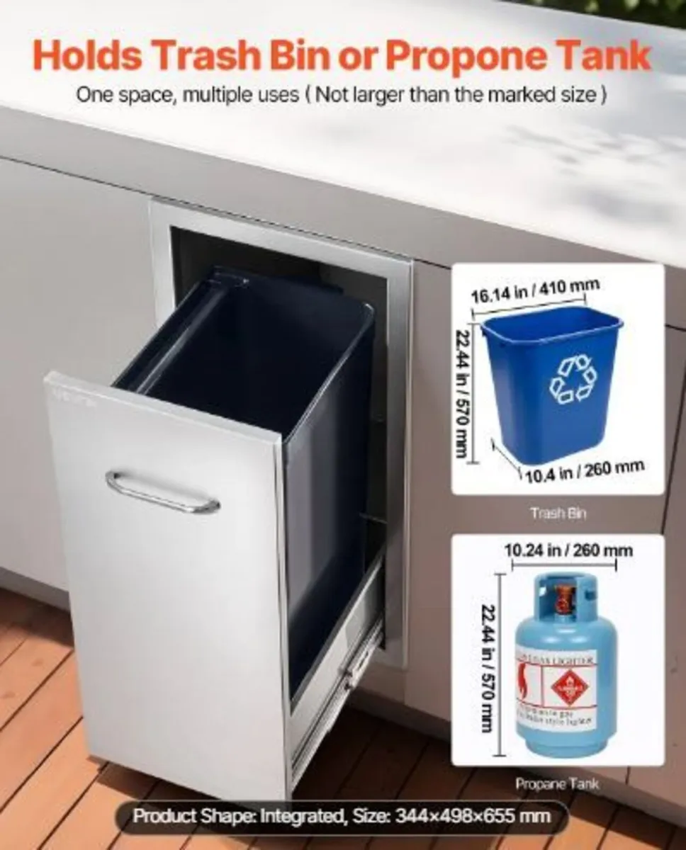 Outdoor Kitchen Trash Drawer - Image 4