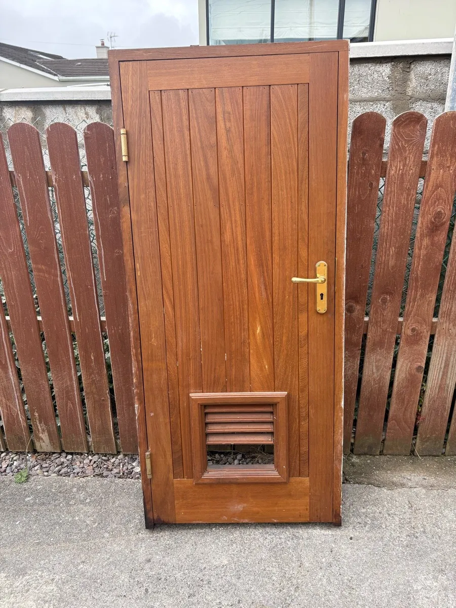Teak door and frame - Image 1