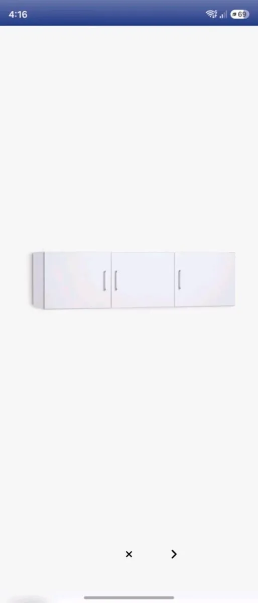 Large White Wardrobe + Matching Overhead Storage - Image 4