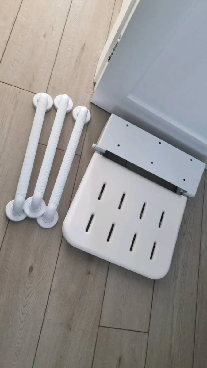 Shower Seat and Grab Bars - Image 1