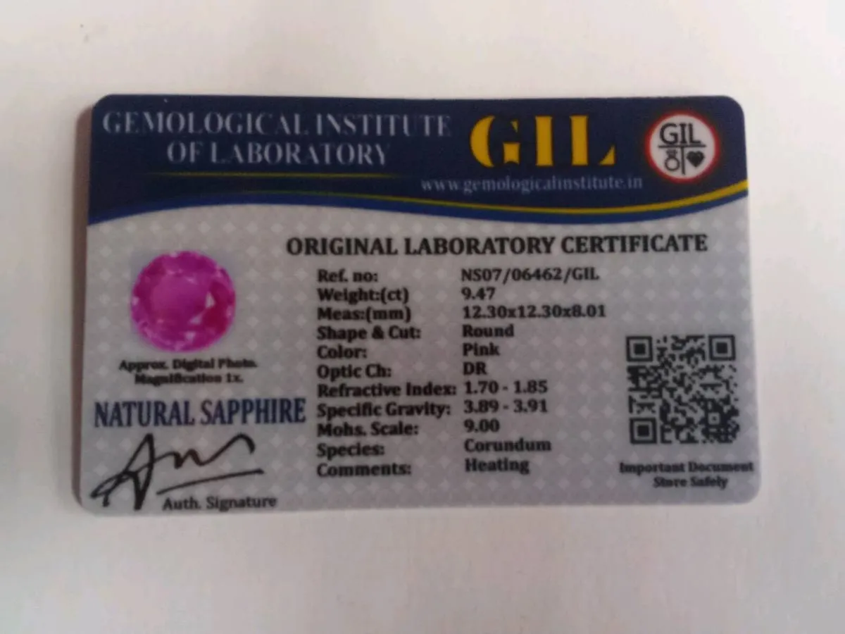 Pink sapphire Lab grown - Image 2
