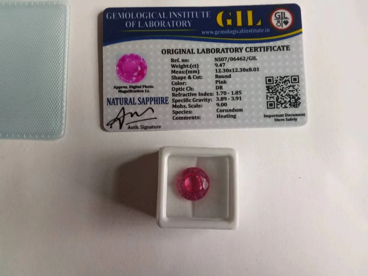 Pink sapphire Lab grown - Image 1