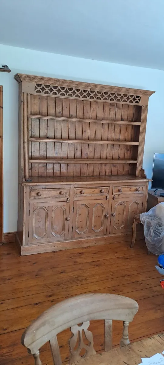 Antique Irish pine dresser - Image 1