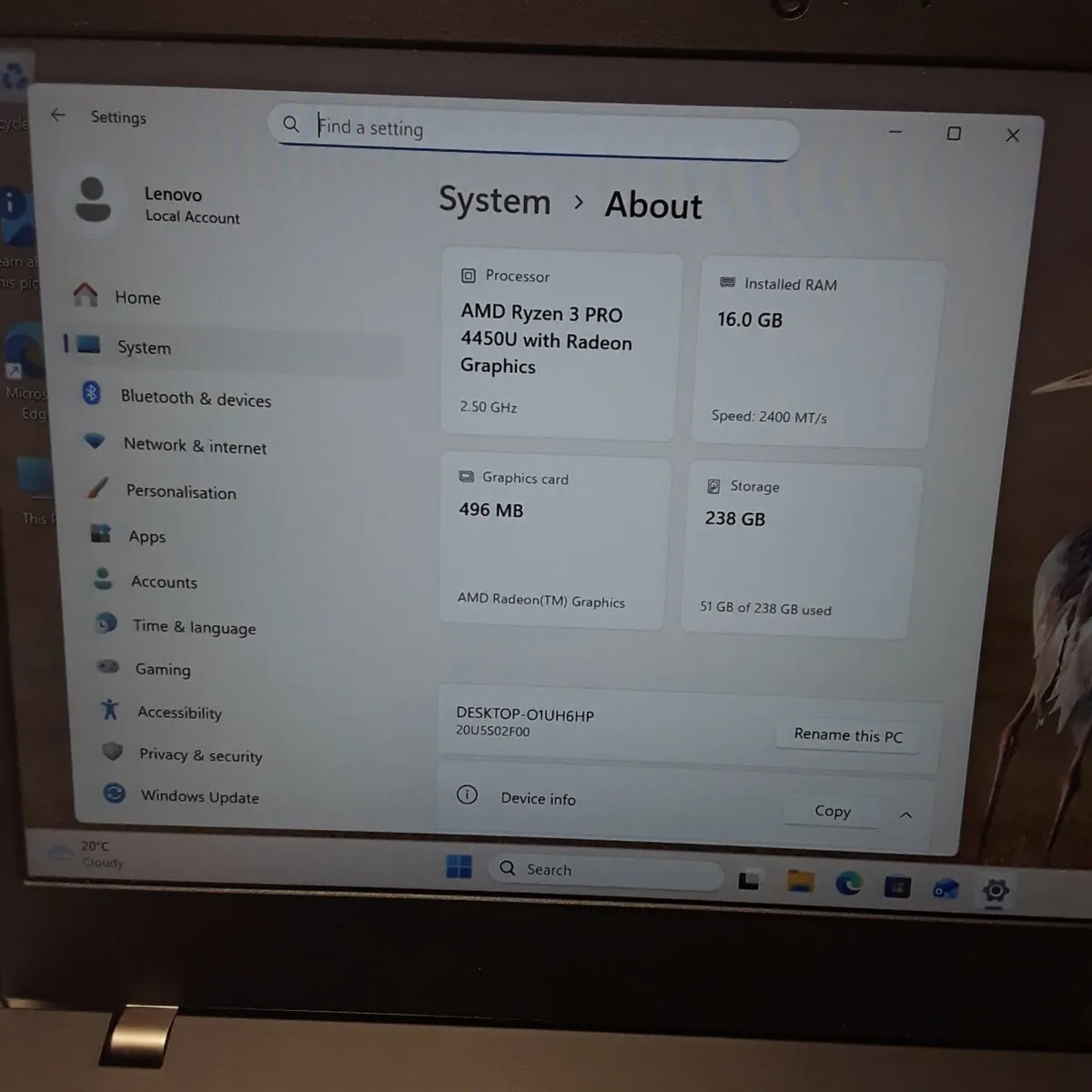 Lenovo ThinkPad L14 Gen 1 | AMD Ryzen 3 PRO Laptop - Image 2