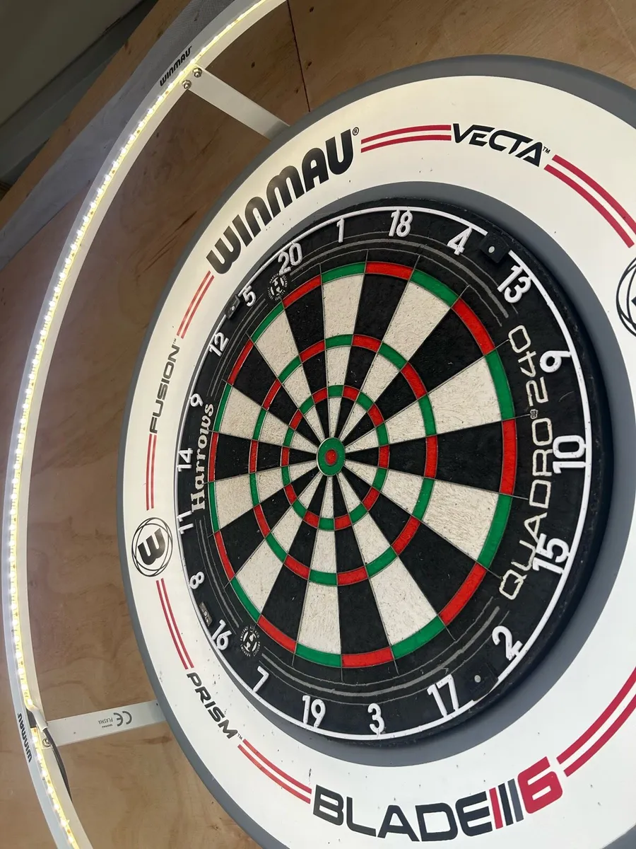 Dartboard, winmau light and winmau surround - Image 2