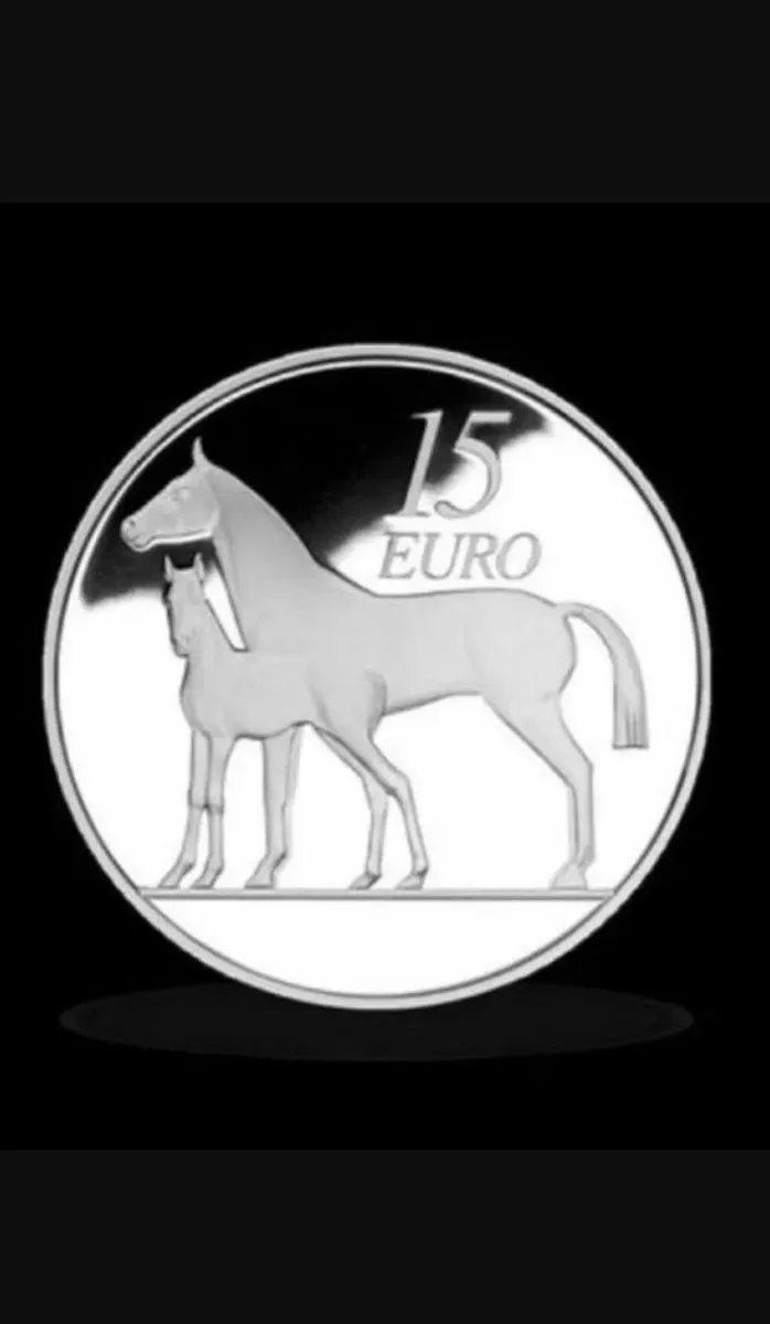 Ireland Silver Proof coin €15 2010 with COA HORSE - Image 1