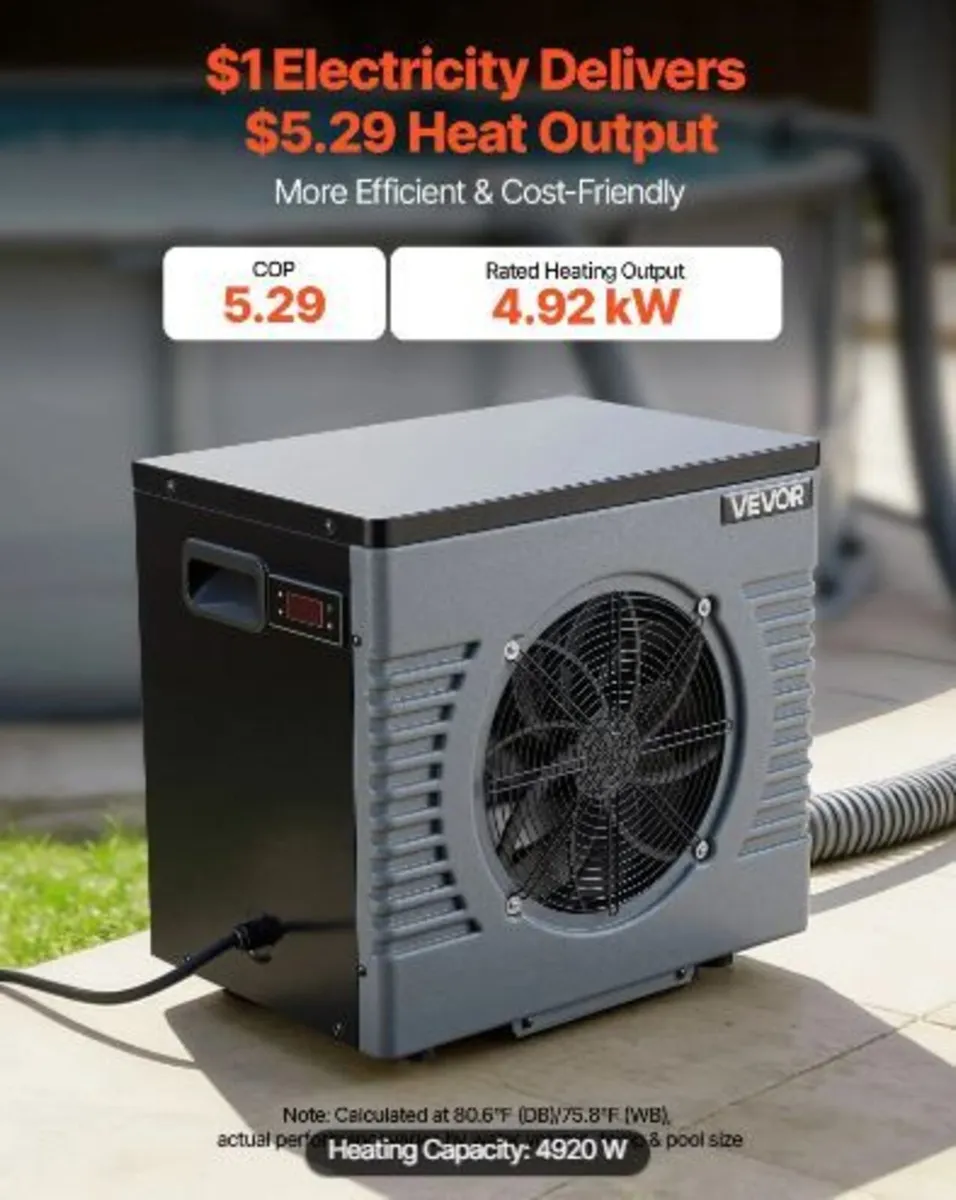 4920 W Pool Heat Pump, Electric Pool Heater - Image 4