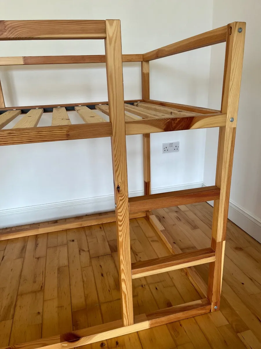 reversible loft bed (Ikea Kura) in solid pine wood - Image 4