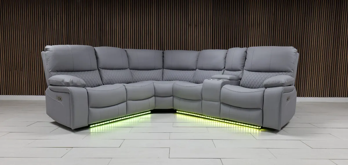Rita Corner Electric Leather Recliner Sofa - Image 3