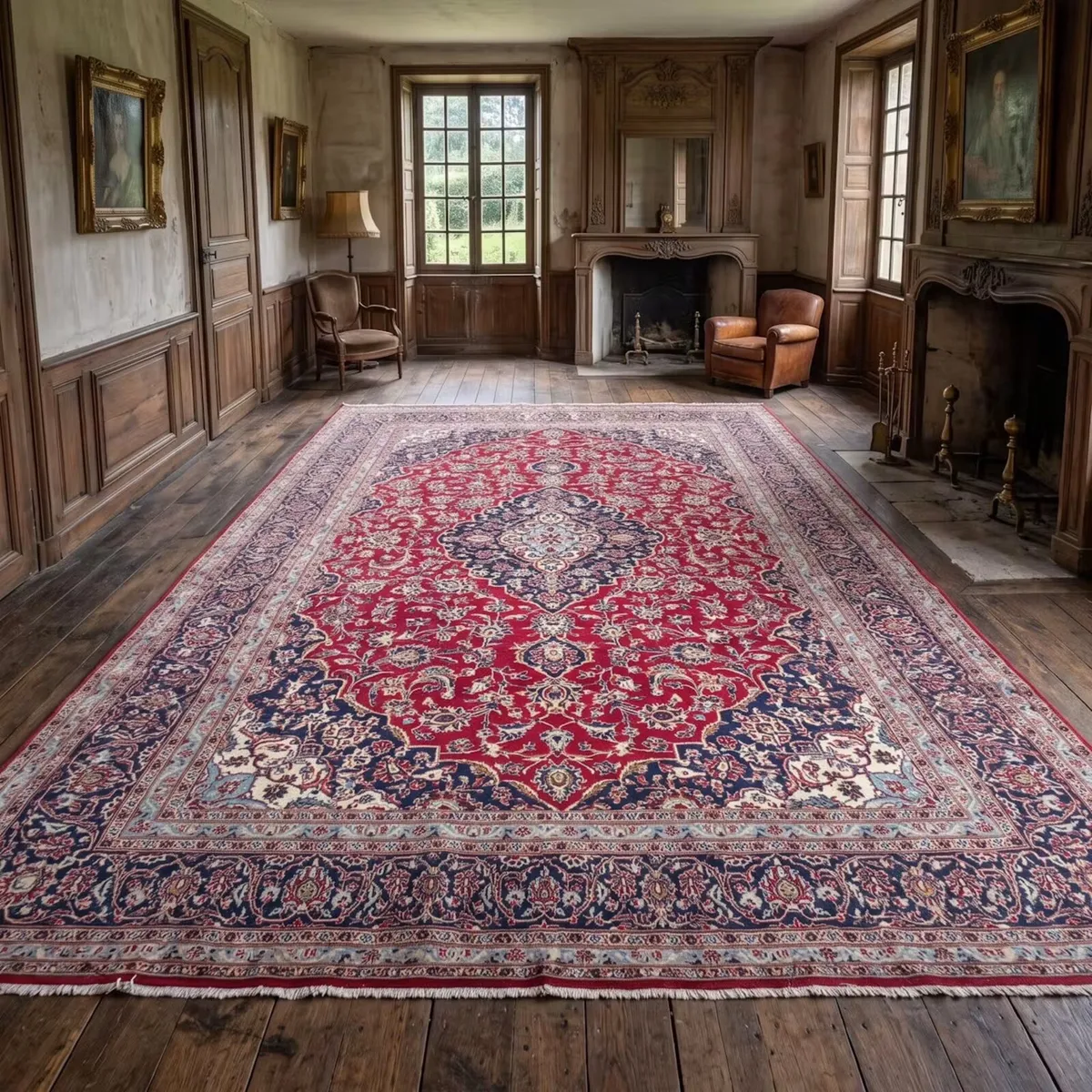 This is a large kashan carpet - Image 1